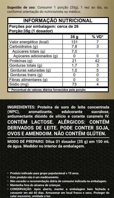 WHEY PROTEIN - SABOR DOCE DE LEITE